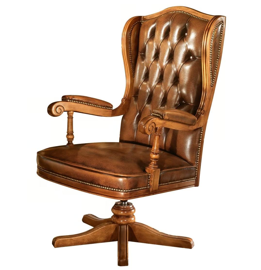 Premium Swivel Leather Armchair