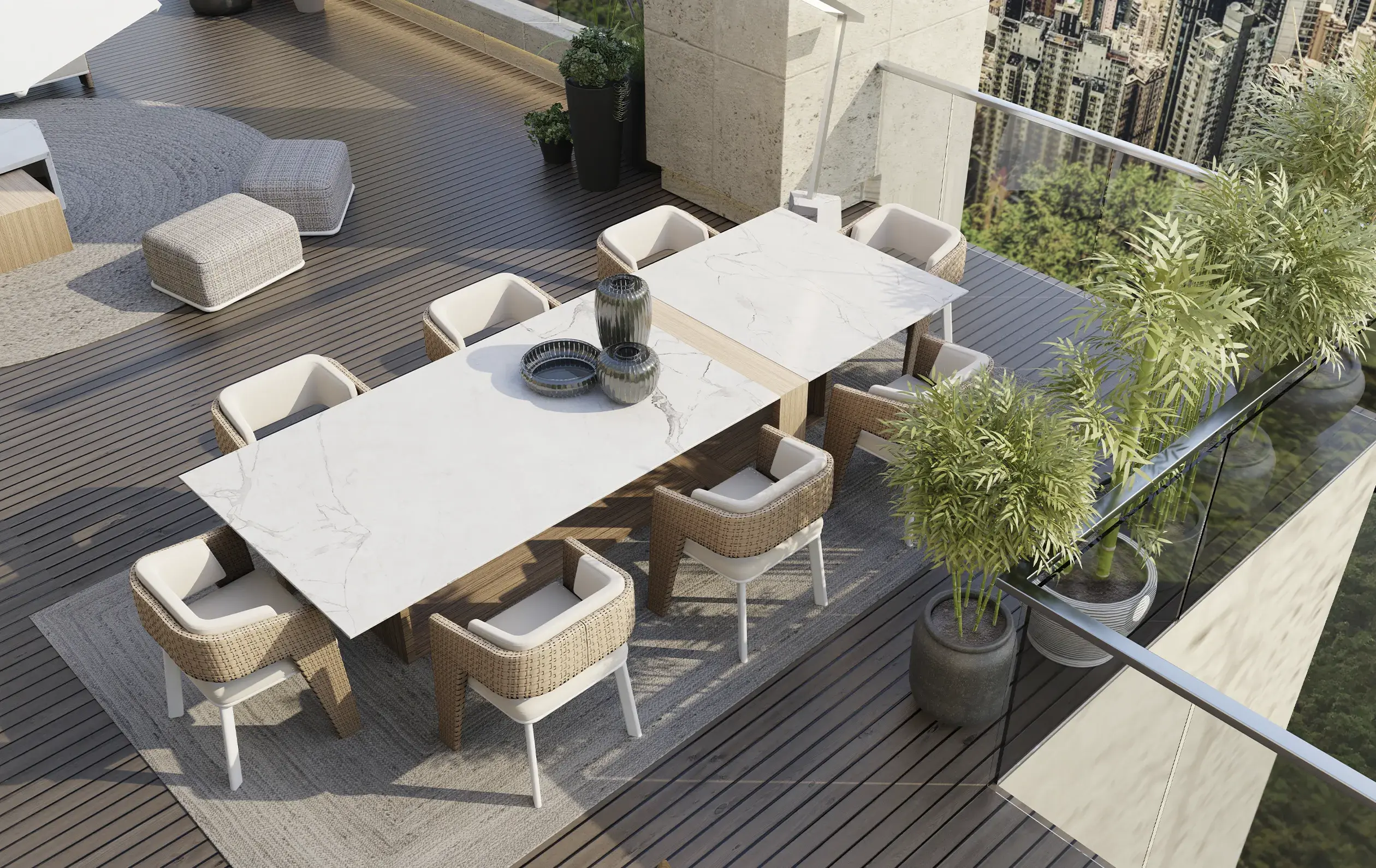 Whirlwind Outdoor Dining Table - 6