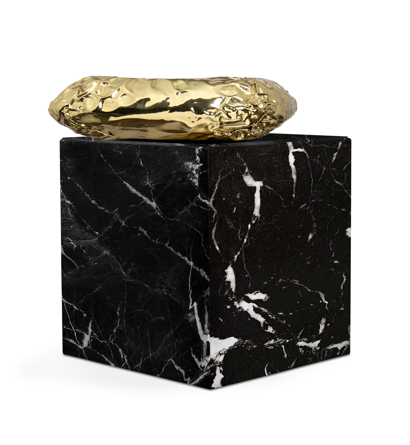 Megalith Nero Marquina Side Table