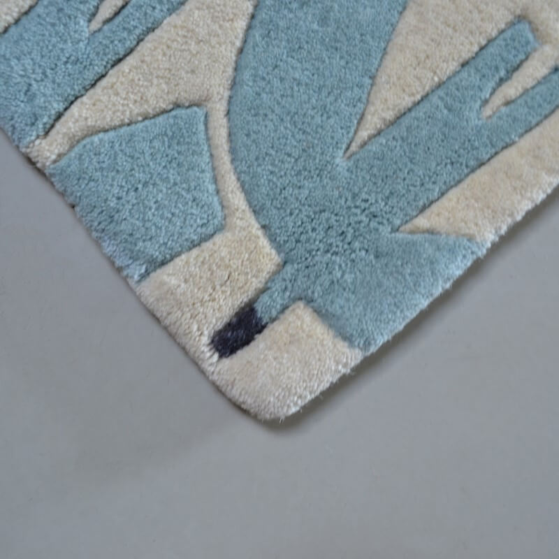 Pajaro Mint Handwoven Rug ☞ Size: 3' x 5' (90 x 150 cm)