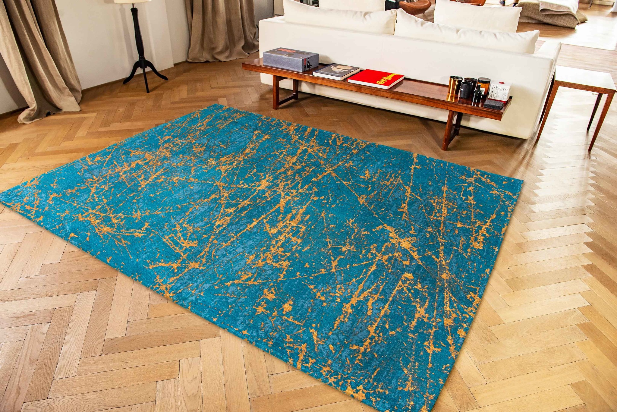 Art Turquoise Belgian Rug