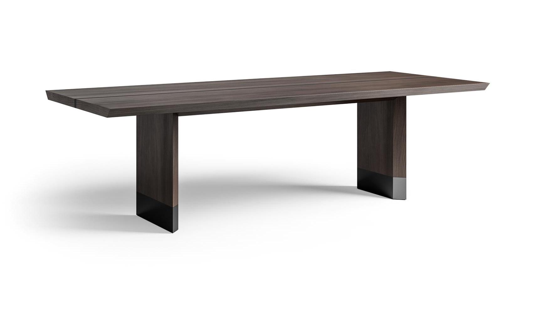 Cedar Veneer Table 250 with Wood & Metal Accents