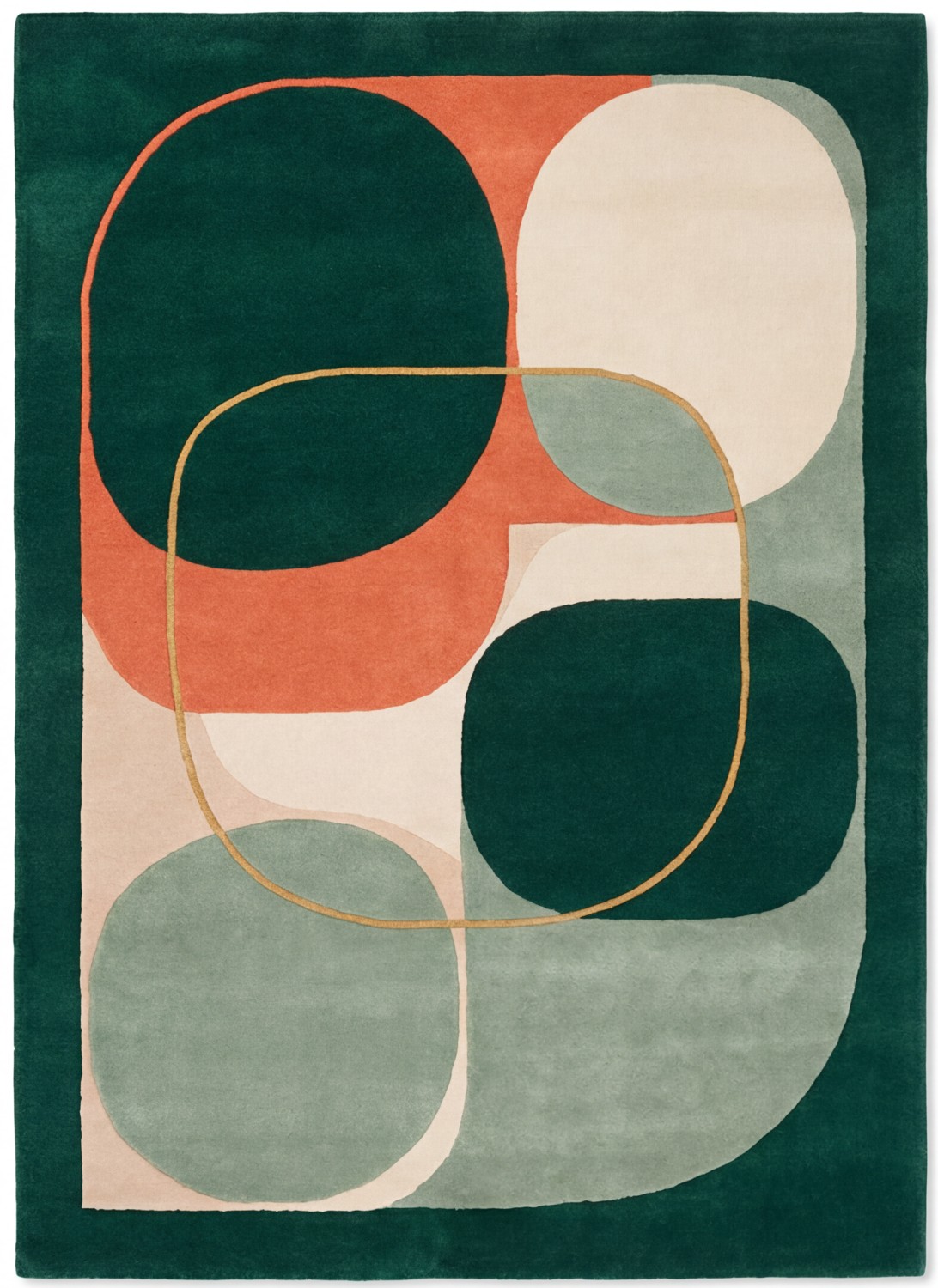 Modern Orbits Handcrafted Rug