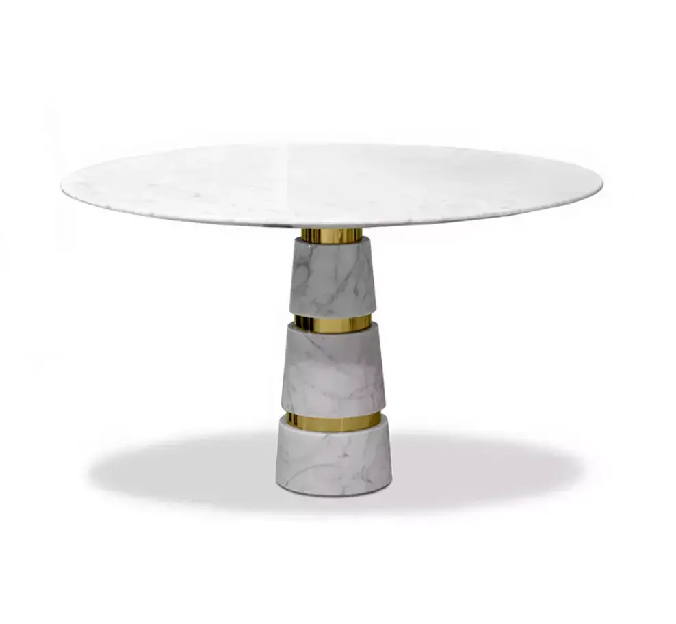 Avalanche Carrara Marble Dining Table