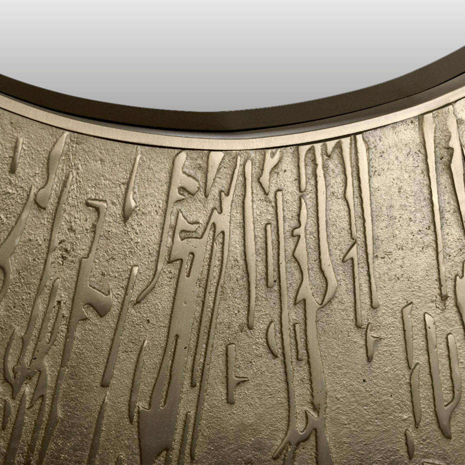 Round Brass Accent Mirror