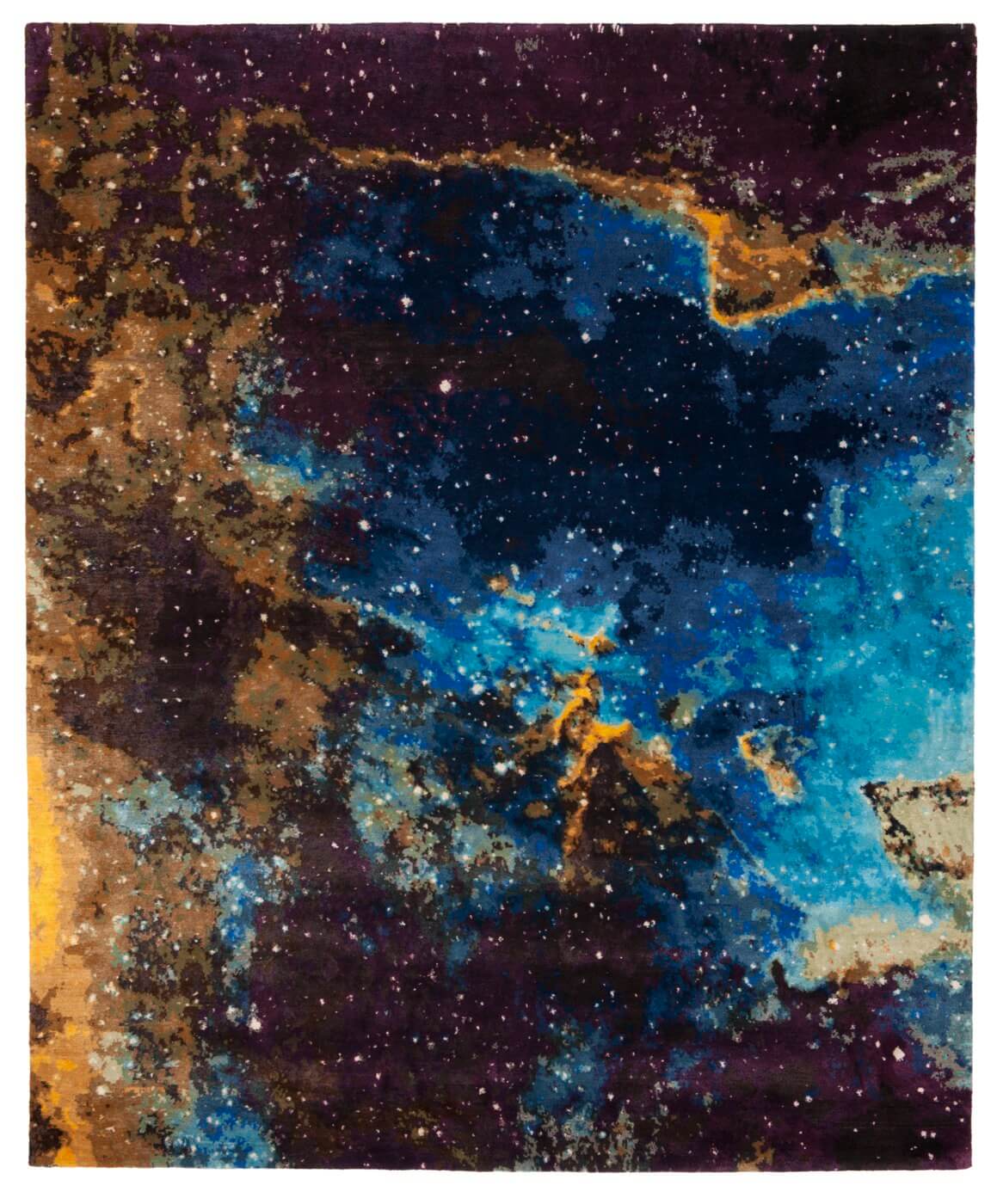 Hand-Knotted Space Rug