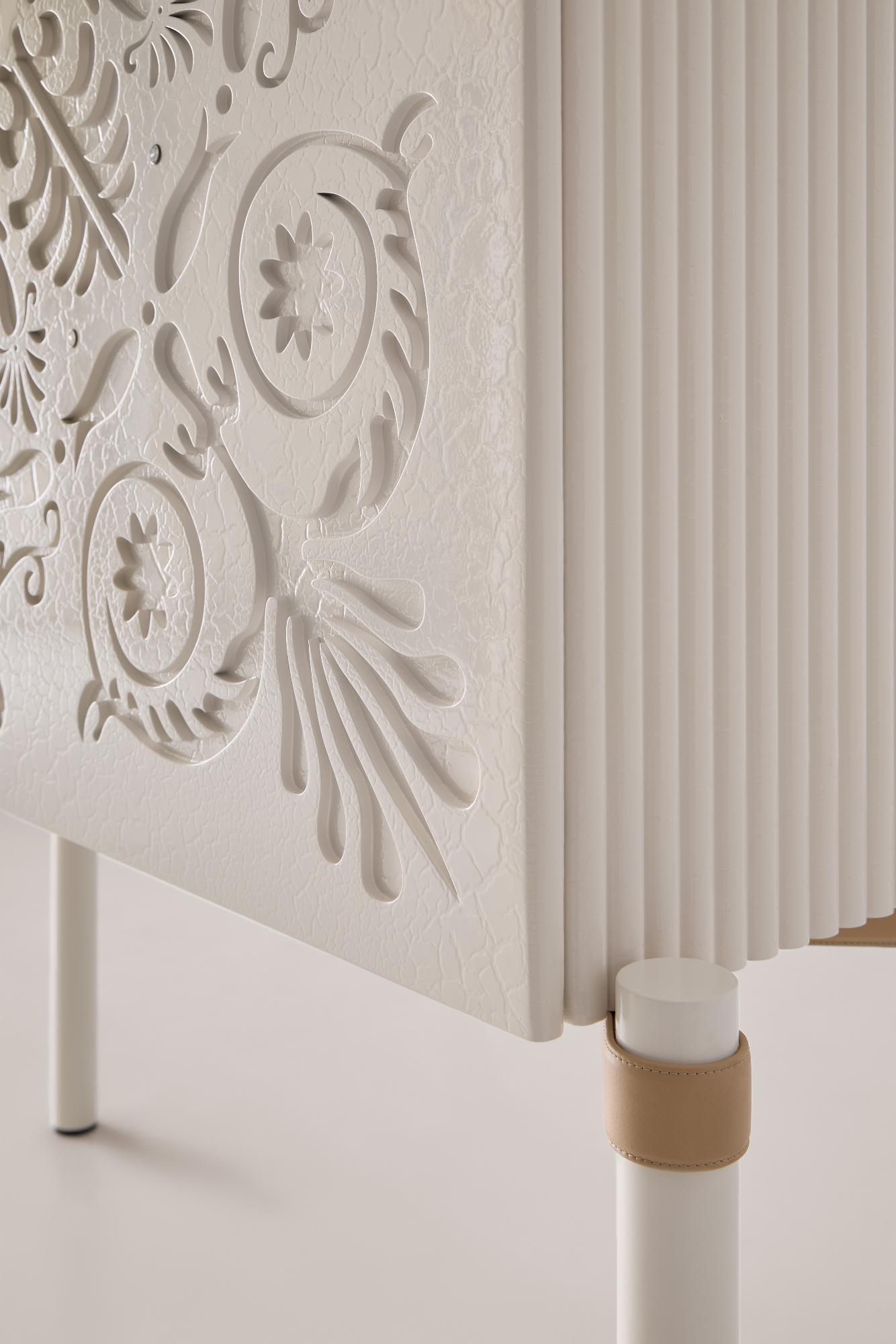 Alexandra Contemporary White Bar Cabinet