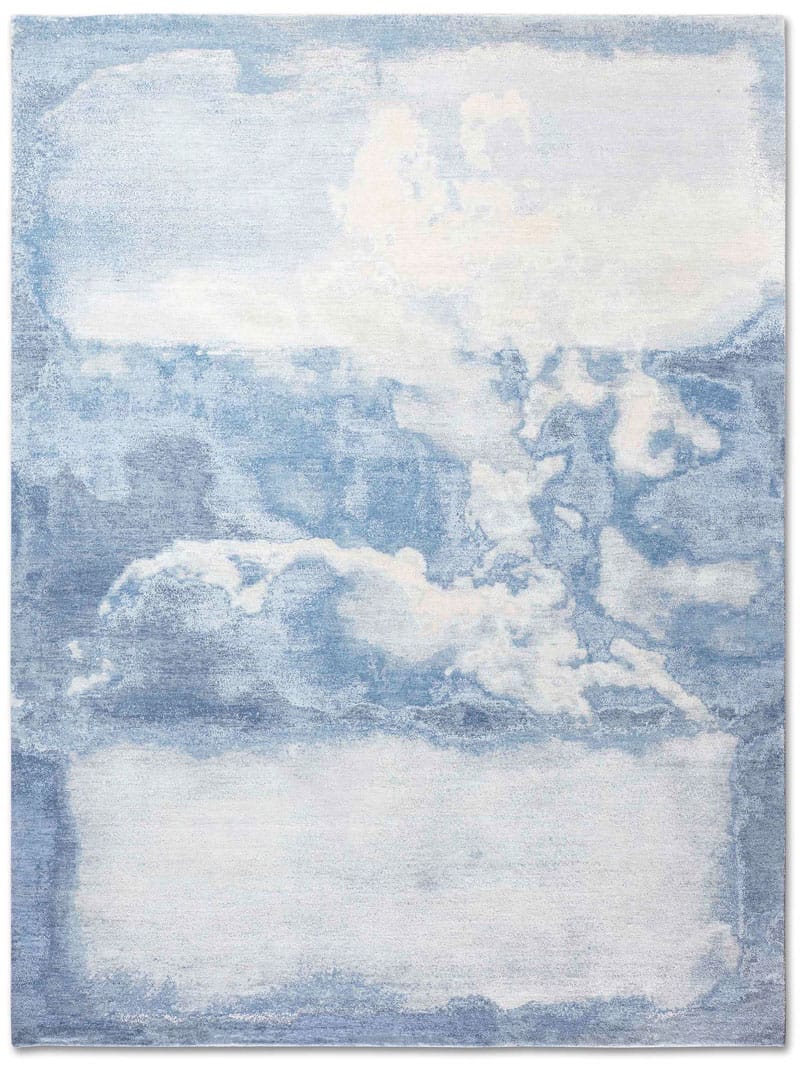 Clouds Blue Hand-Woven Rug