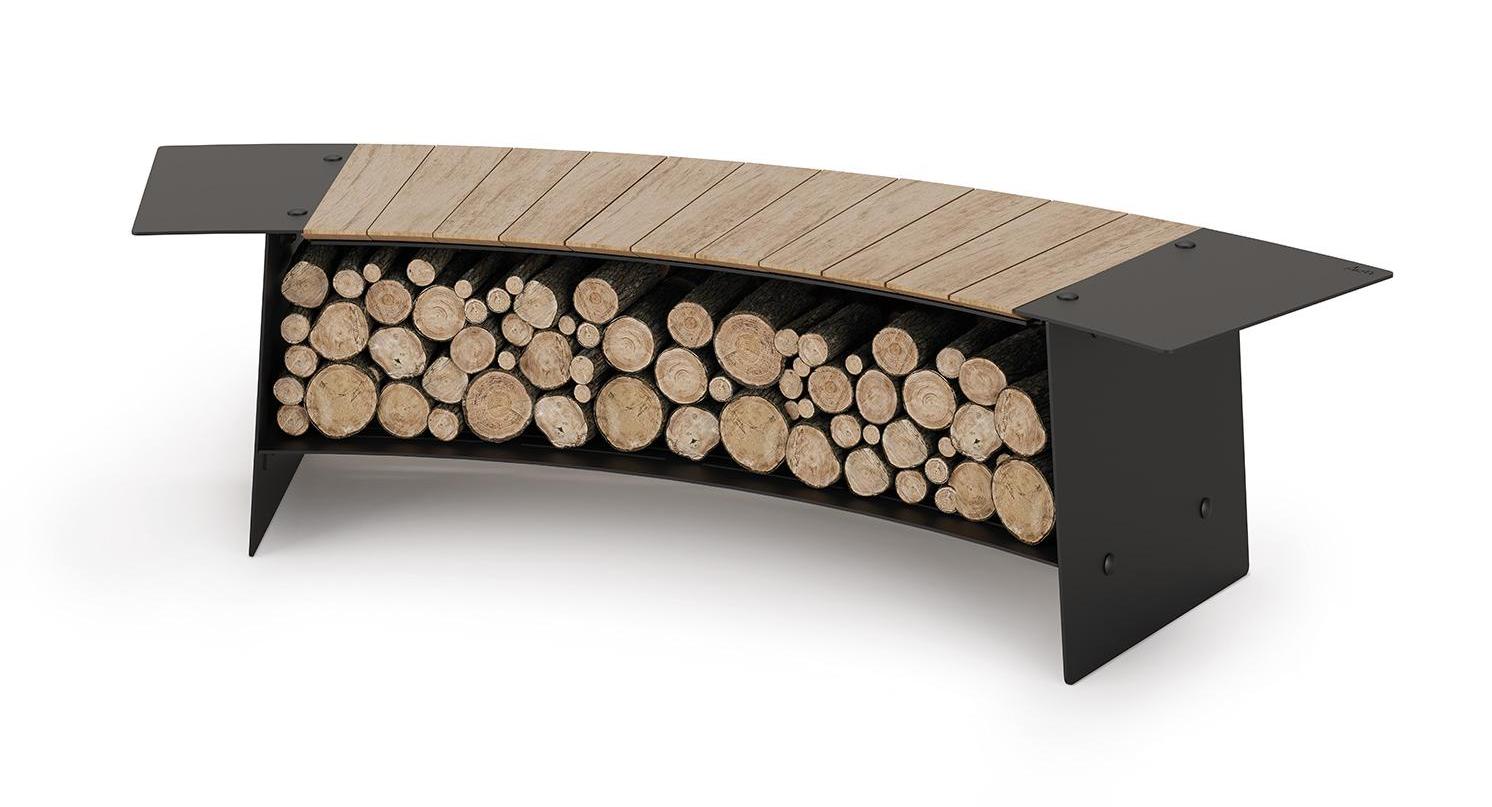 Tobia Outdoor Wood Storage | Finishing: Vintage Brown