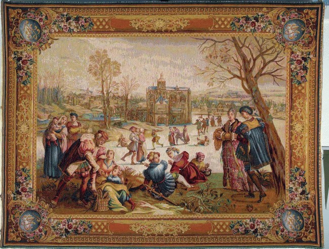 Winter Skater Horizontal Tapestry