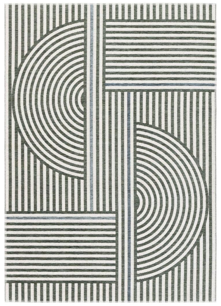 Chantilly Righe Beige Modern Rug