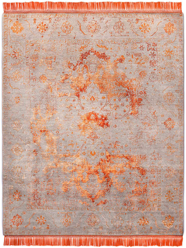 Copper Orange Hand Woven Rug