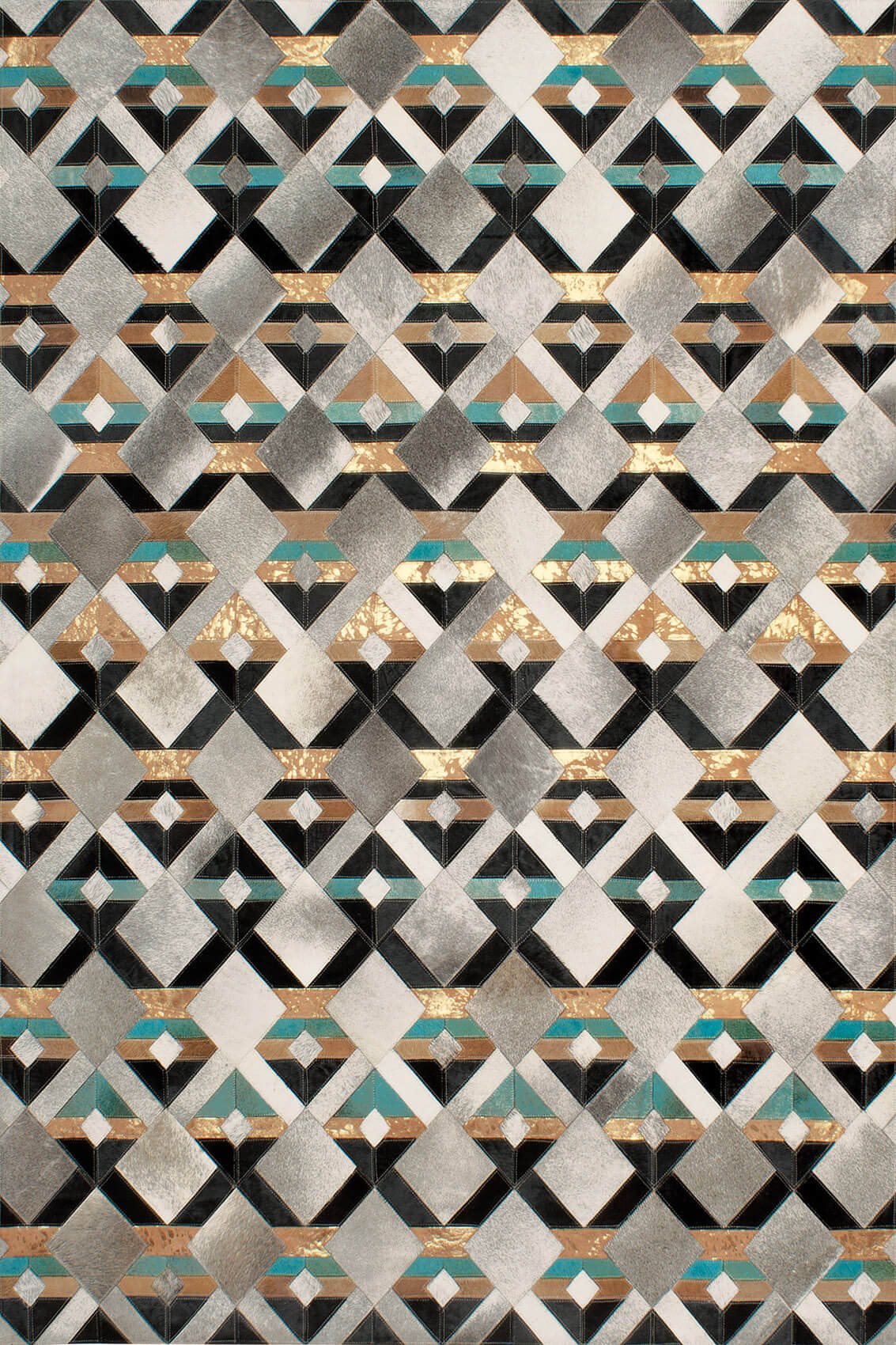 Nauvoo Cowhide Handwoven Rug