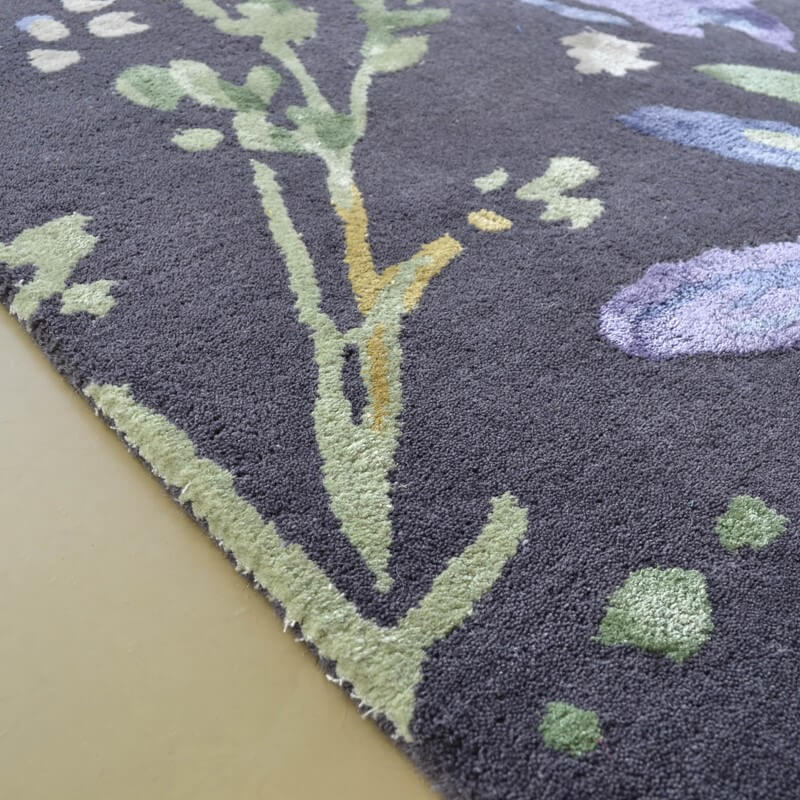 Floral Hand Tufted Wool & Viscose Rug ☞ Size: 170 x 240 cm