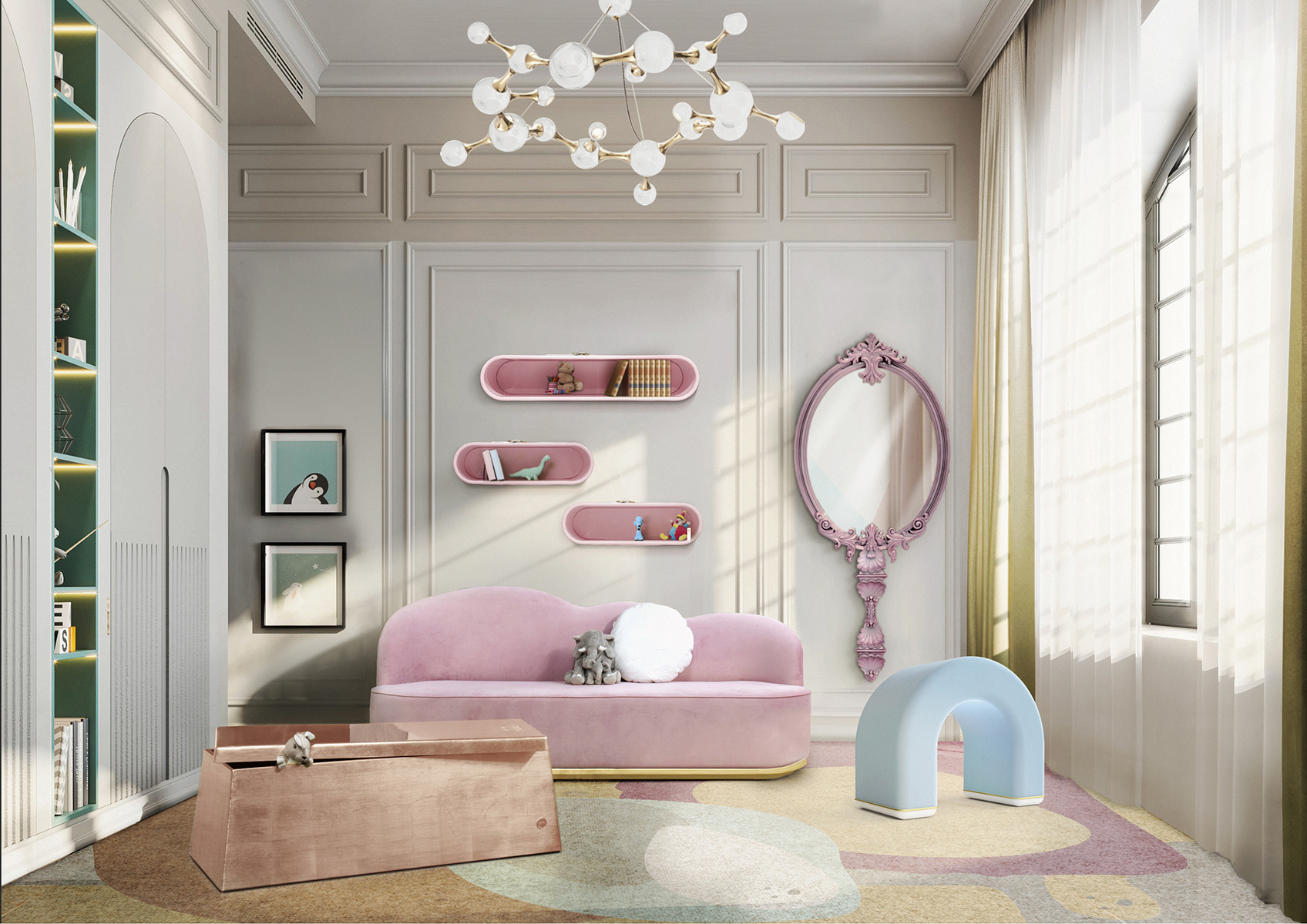 Molecular Round Ceiling Suspension Lamp - 2