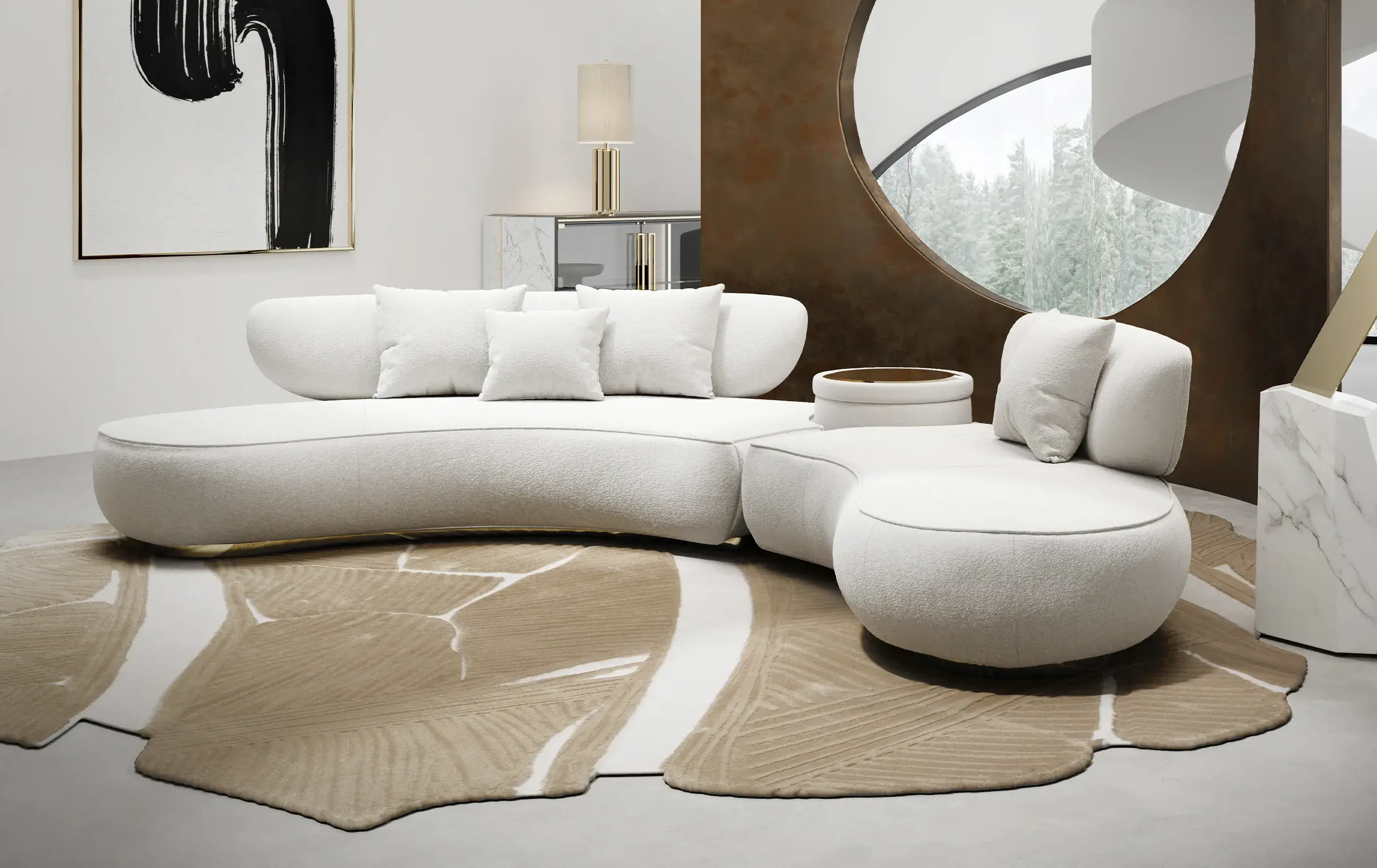 Lattice Round Sofa - 5