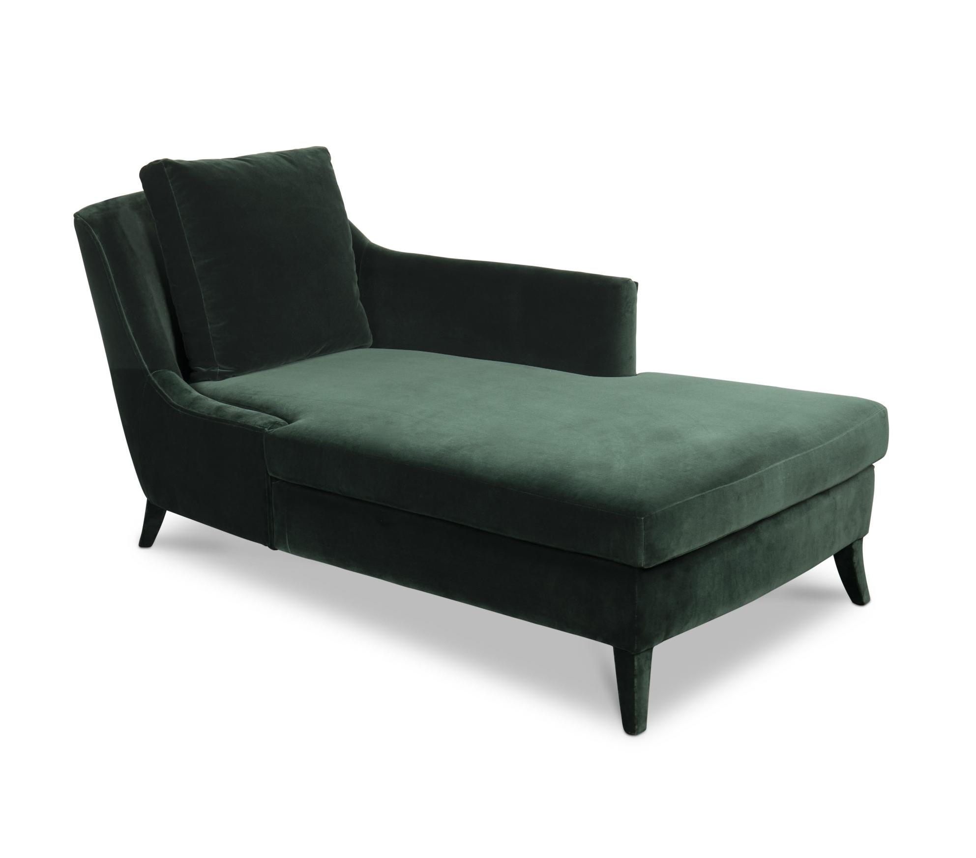 Plush Velvet Chaise Longue