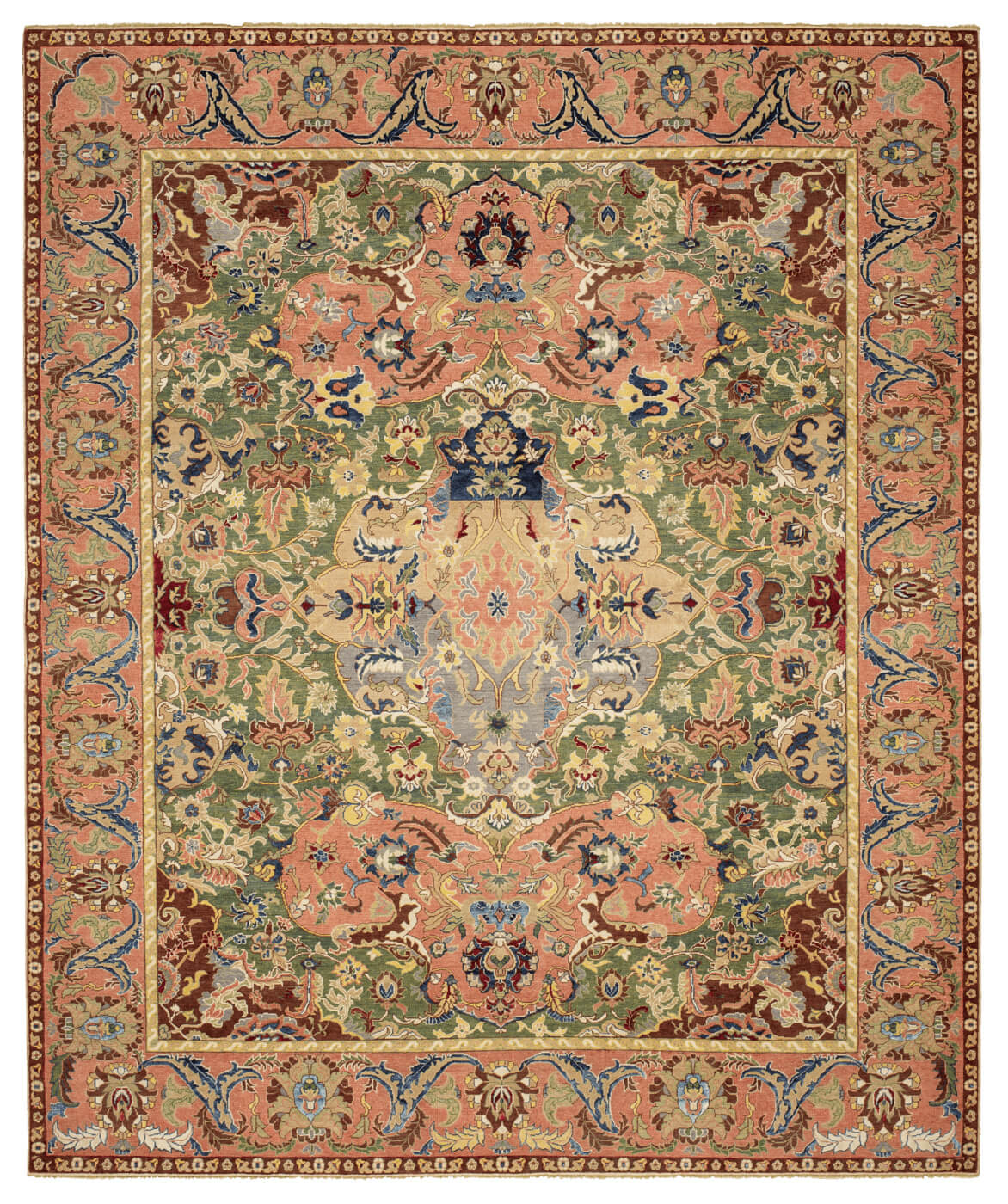 Oriental Polonaise Hand-Knotted Wool / Silk Rug