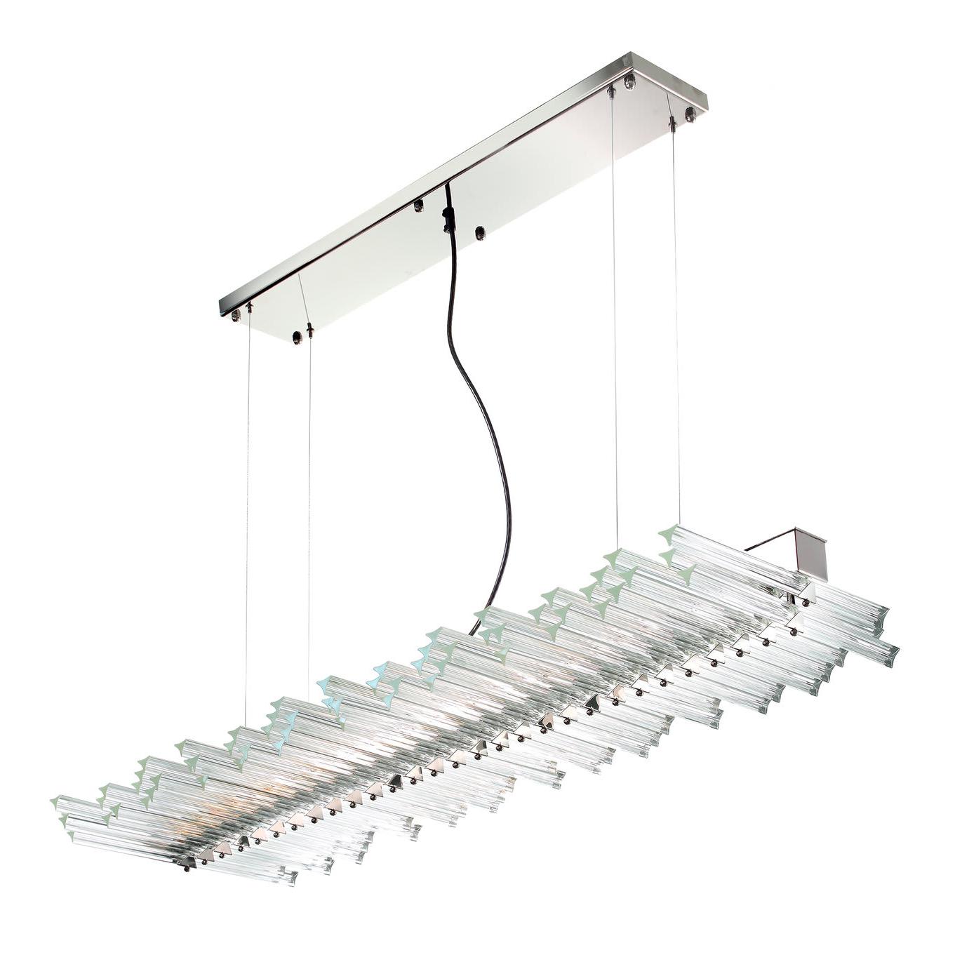 Sail Nickel Triedro Glass Chandelier