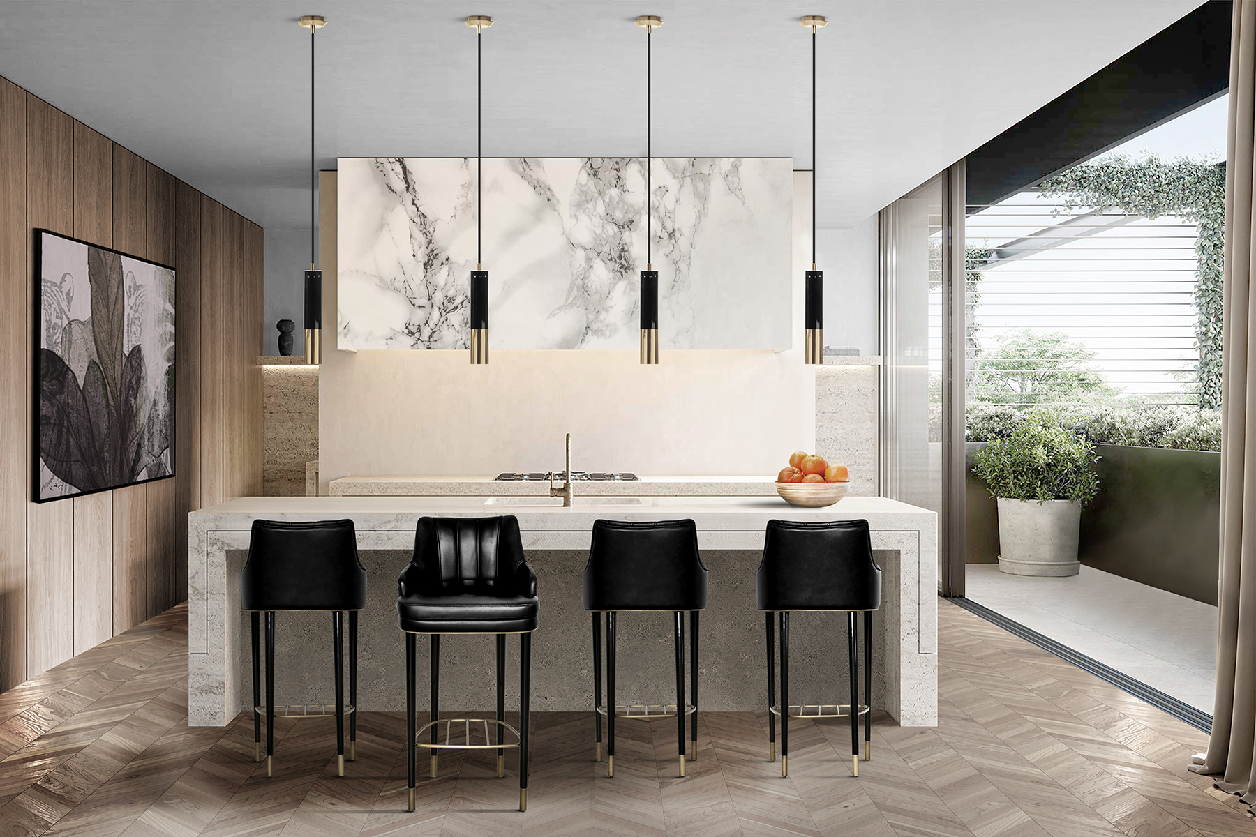 Modernist Suspension Lamp - 4