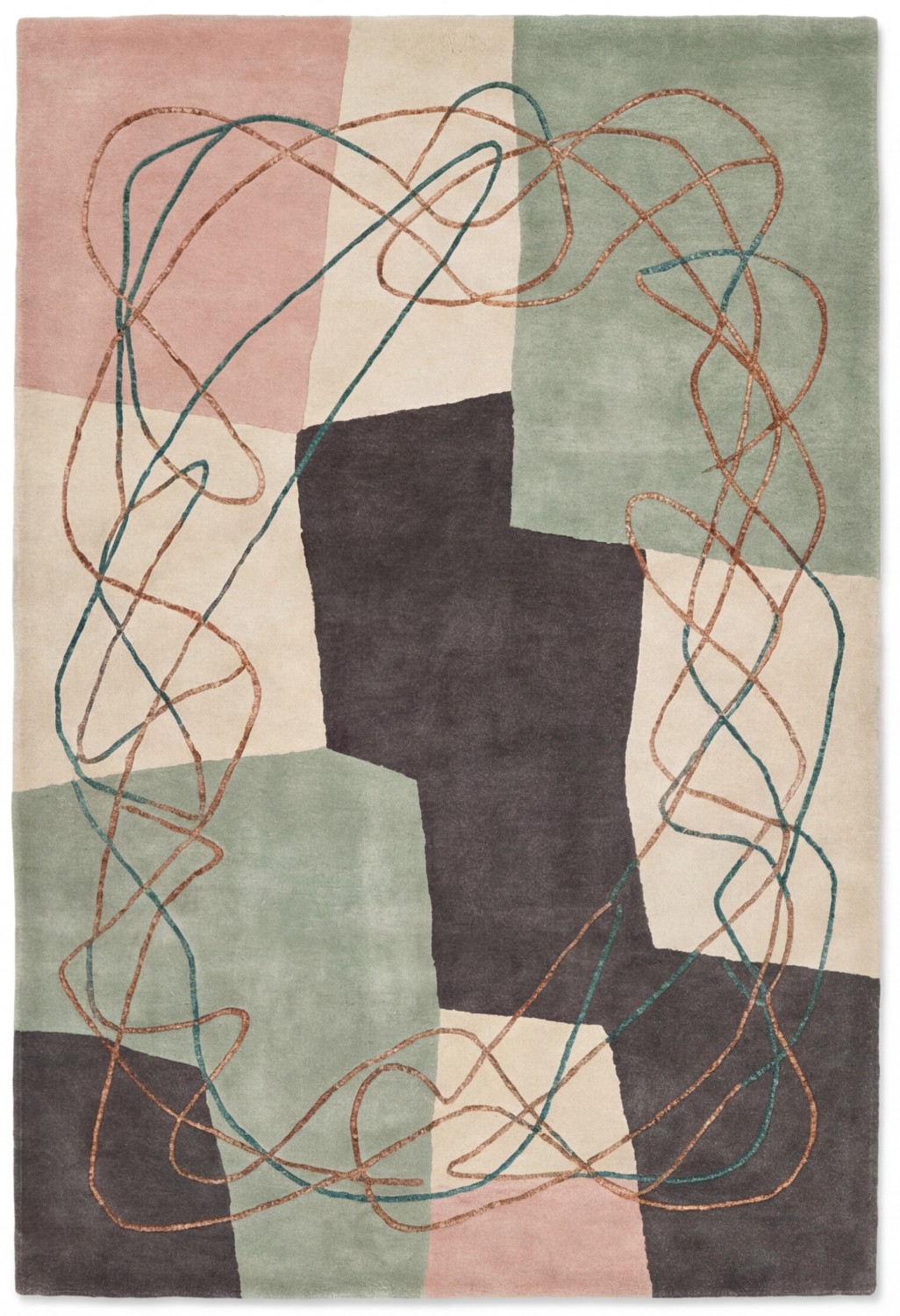 Muted Patchwork Artisan Rug
