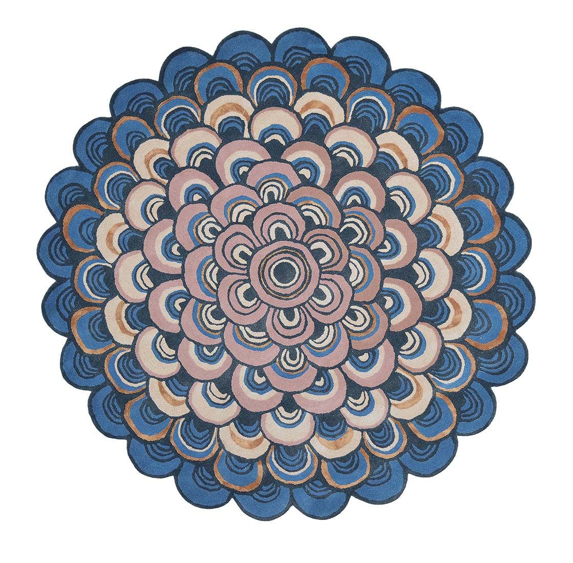 Hand-Tufted Gradient Circle Rug ☞ Size: Round 6' 7" (Ø 200 cm)