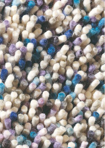 Felted Wool Lilac / Ivory Shag Rug Rocks 70512 ☞ Size: 200 x 300 cm