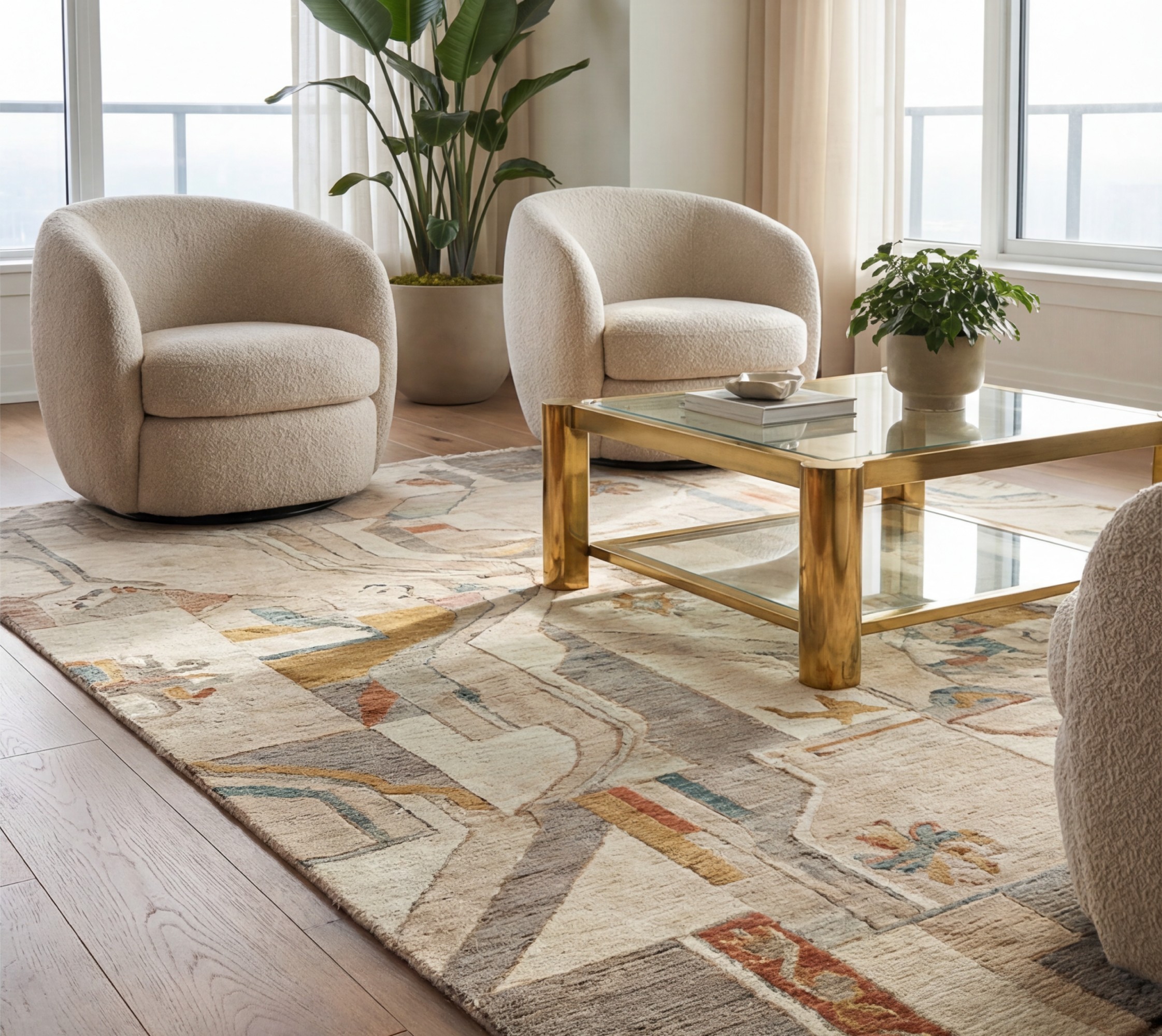 Fragmented Relief Handcrafted Rug