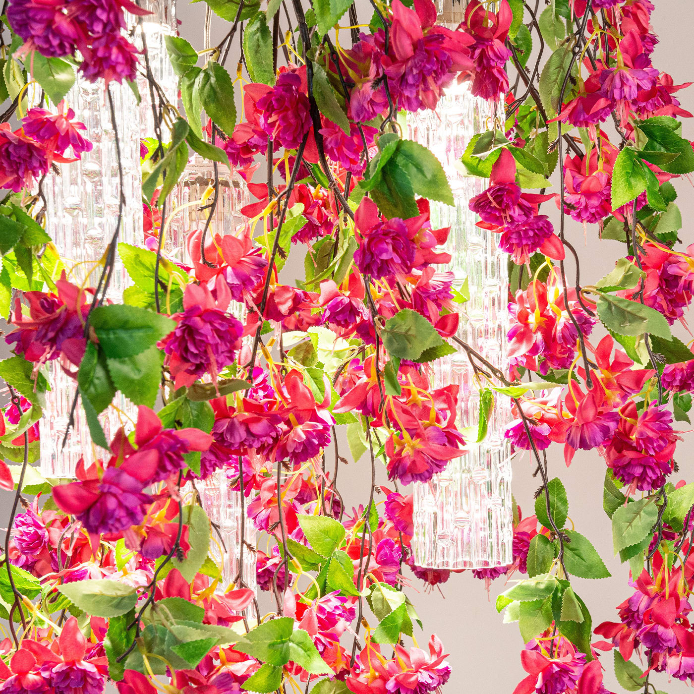 Pink Cascade Large Chandelier