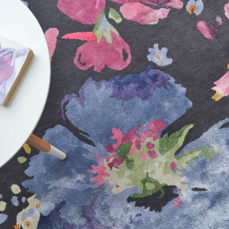 Floral Hand Tufted Wool & Viscose Rug