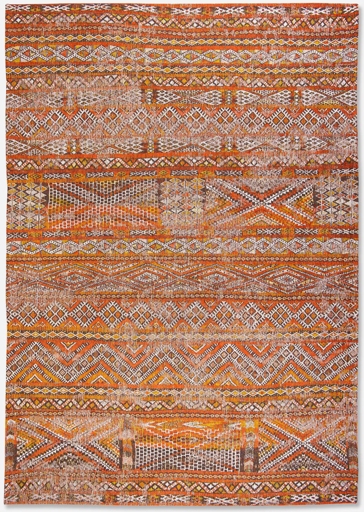 Antiquarian Flatwoven Orange Rug ☞ Size: 4' 7" x 6' 7" (140 x 200 cm)