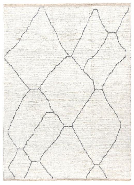 Berber Handwoven White High Pile Rug