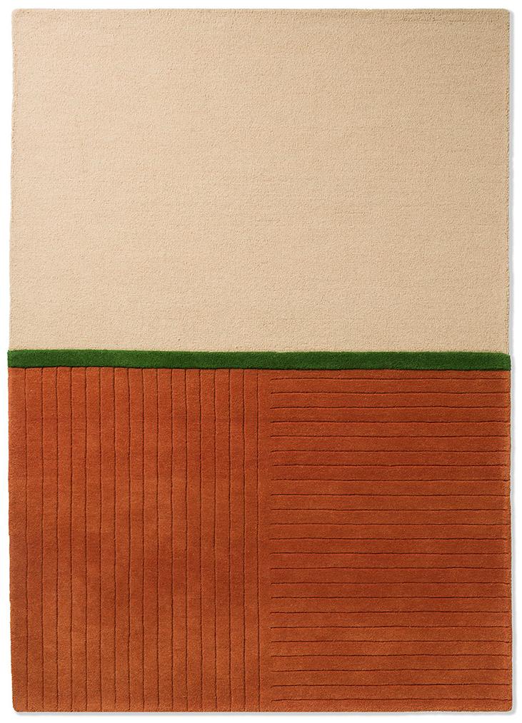 Decor Rhythm Tangerine Handwoven Rug ☞ Size: 5' 3" x 7' 7" (160 x 230 cm)