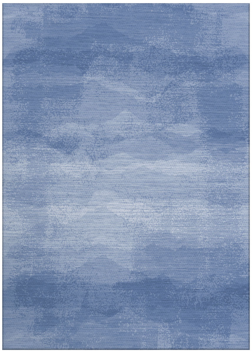Blue Waves Flatwoven Rug ☞ Size: 6' 7" x 9' 8" (200 x 295 cm)