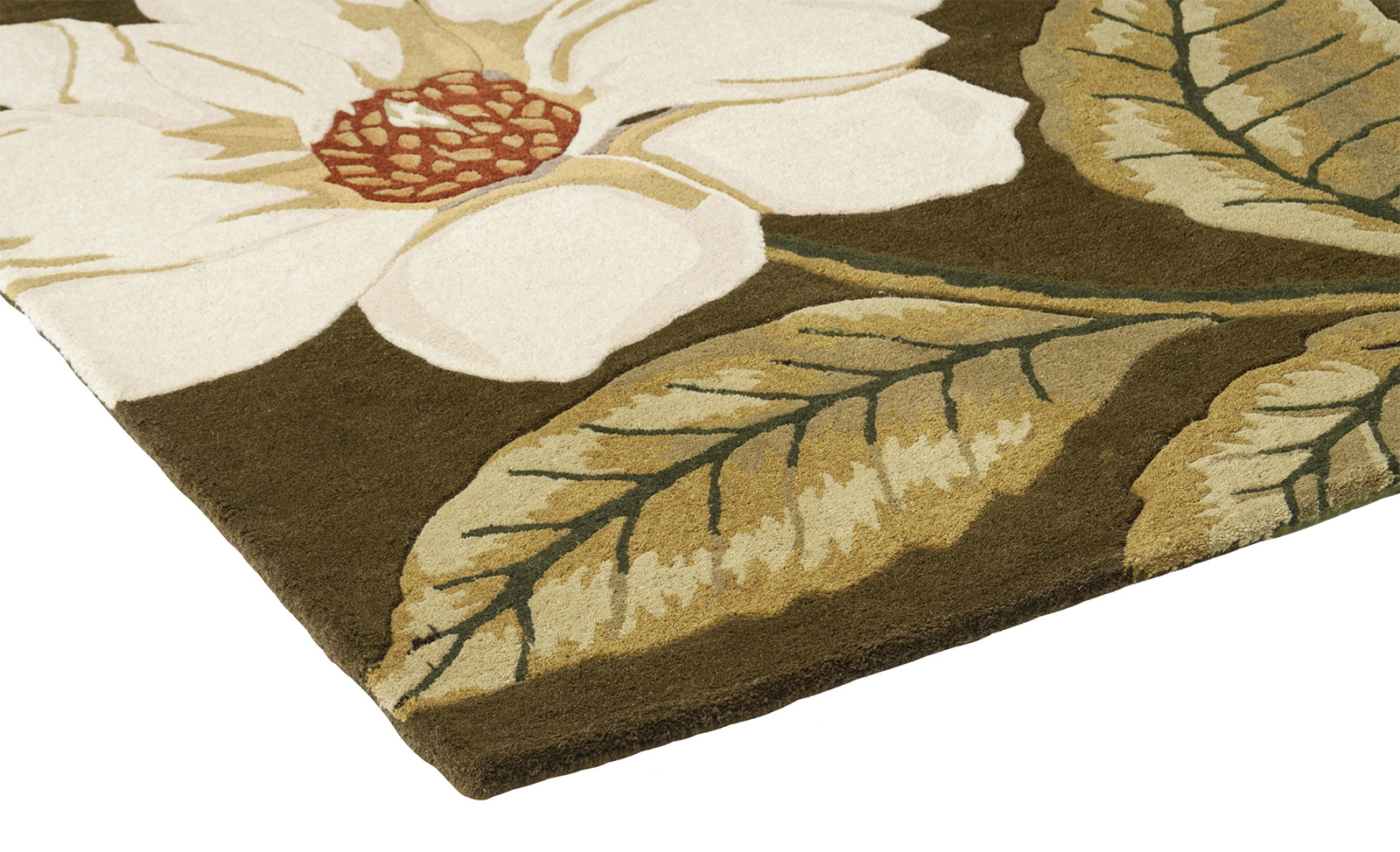 Grandiflora Olive Hand-Tufted Wool Rug