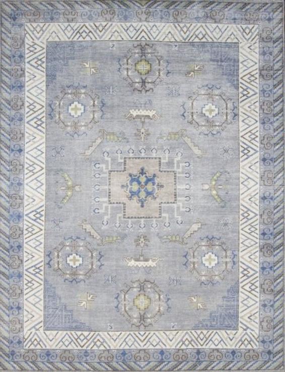 Khotan Hand Knotted Wool Rug