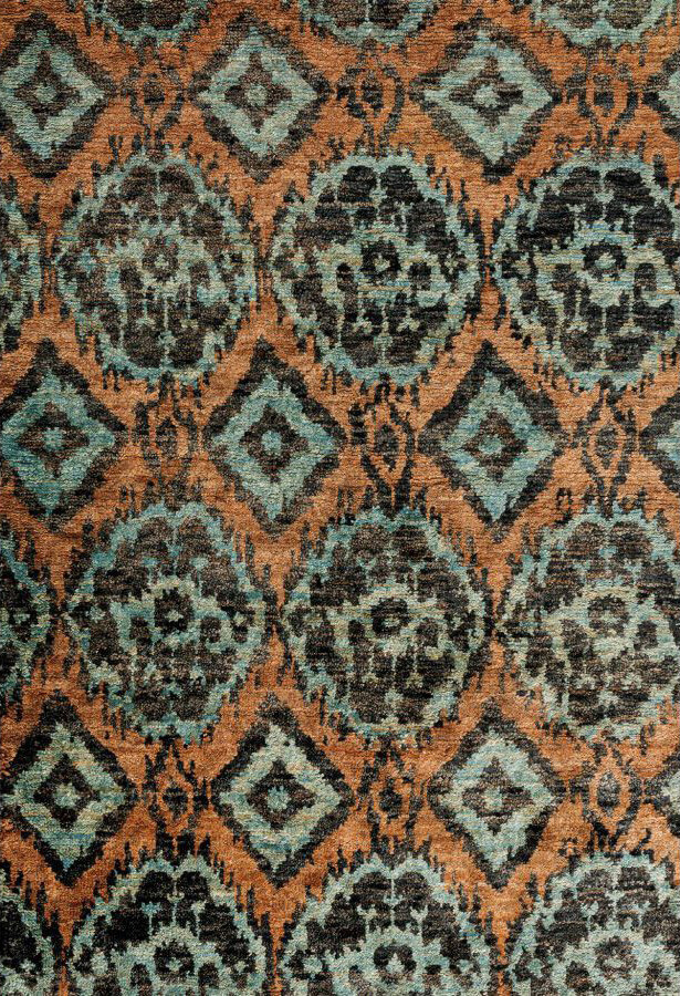 Indian Brown / Black / Blue Sitap Rug