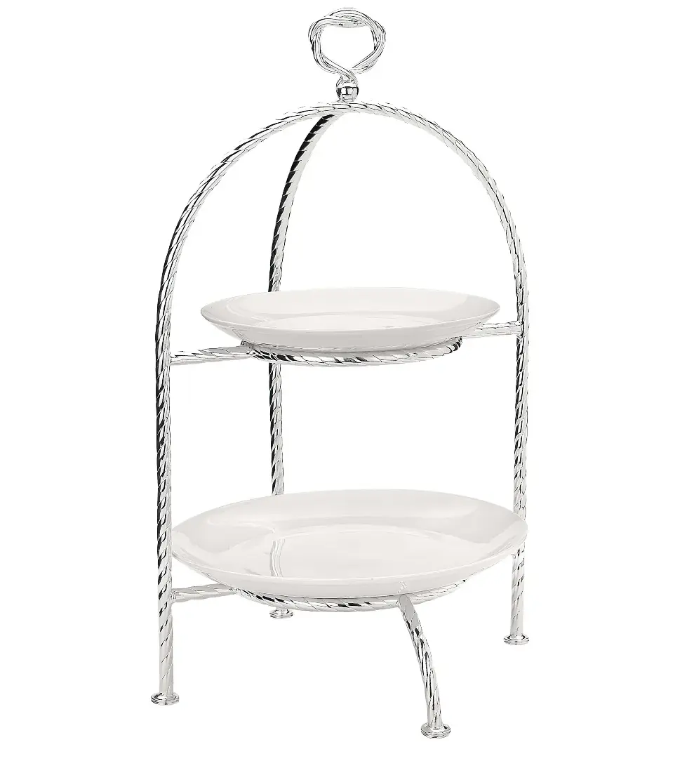 Villa Pisani Luxury Silver-Plated Pastry Stand