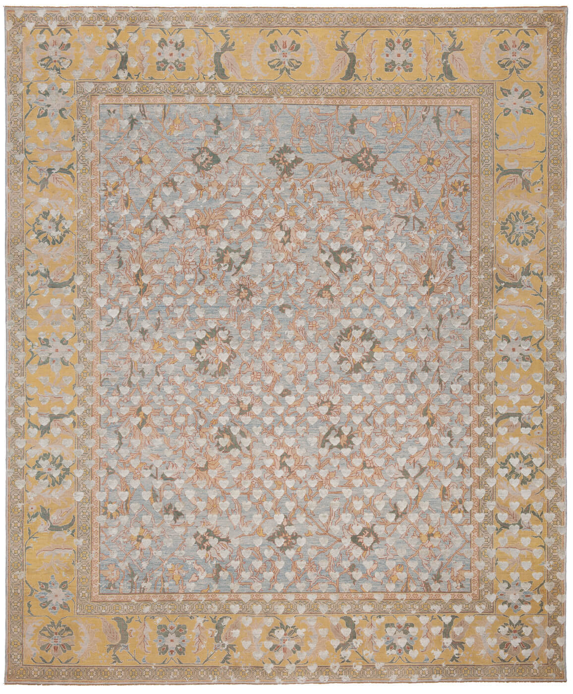 Ziegler Hand-knotted Blue / Grey Rug