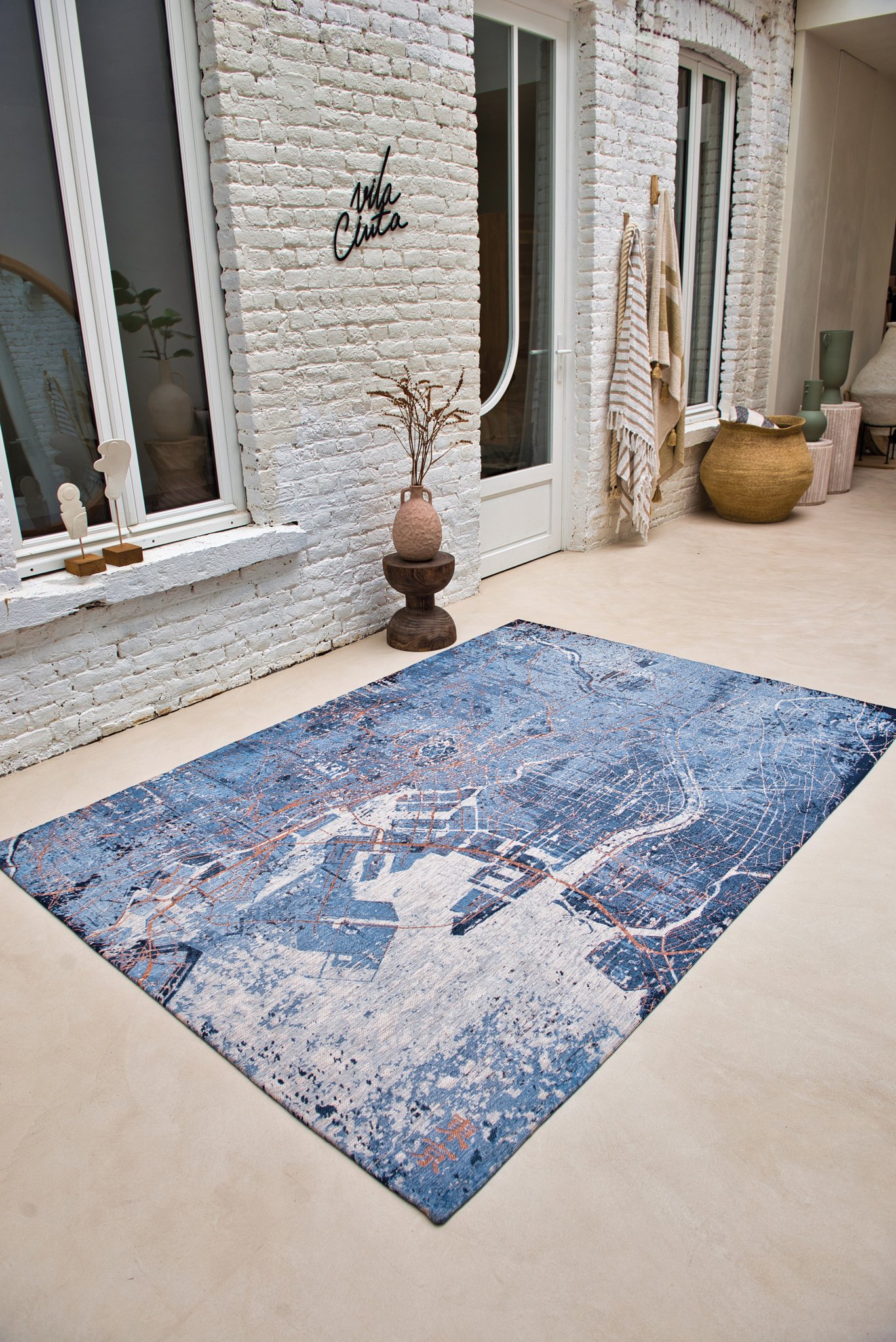 Conductive Blue Designer Rug