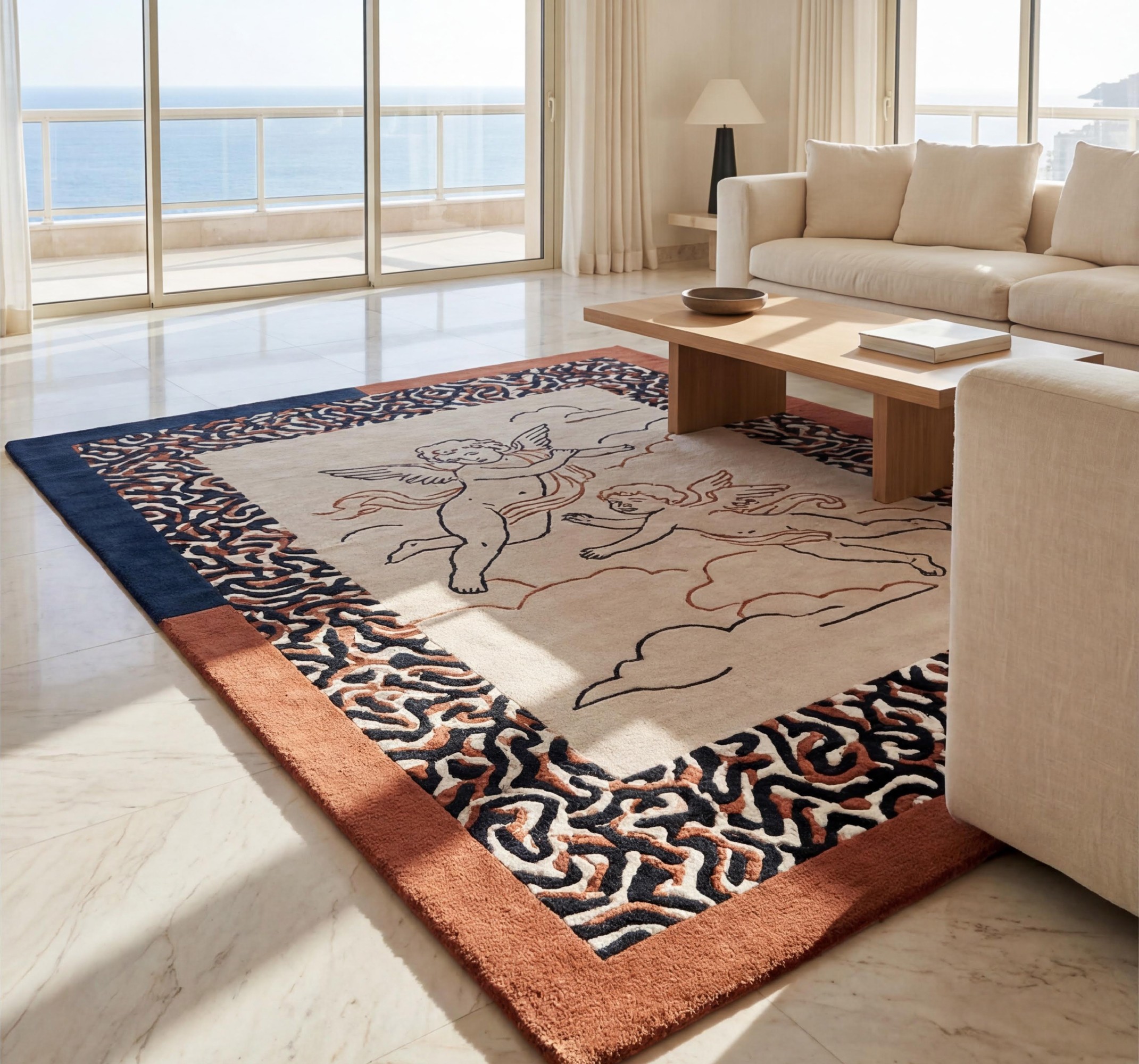 Heritage Sketch Handcrafted Rug | Size: 5' 7