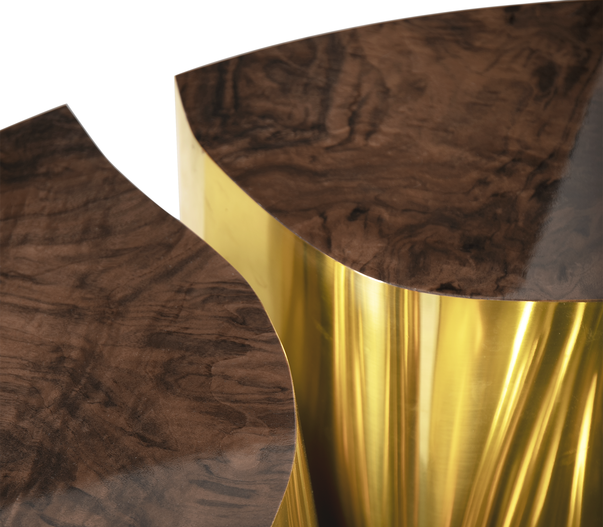 Fissure Oval Walnut Coffee Table