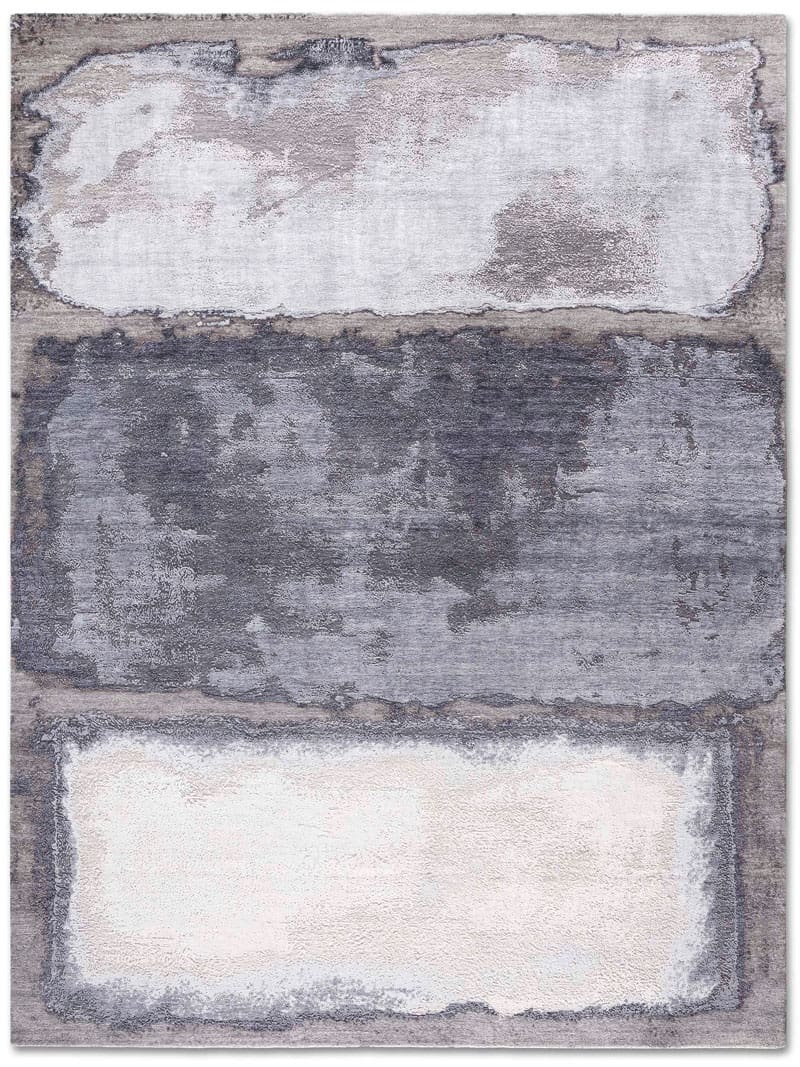 Silver / Anthracite Hand-Woven Rug