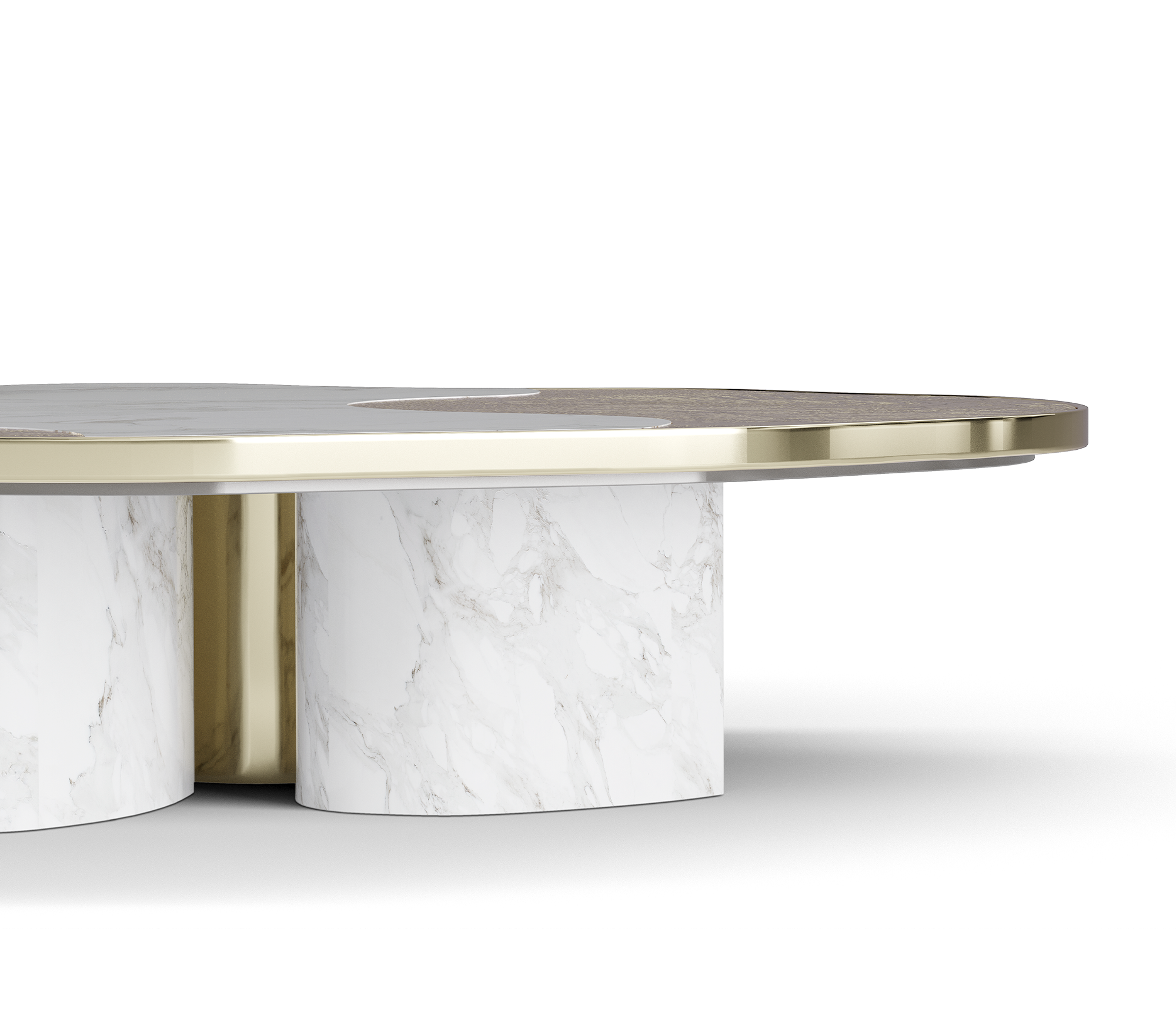 Athena Gold Marble & Gold Table Set