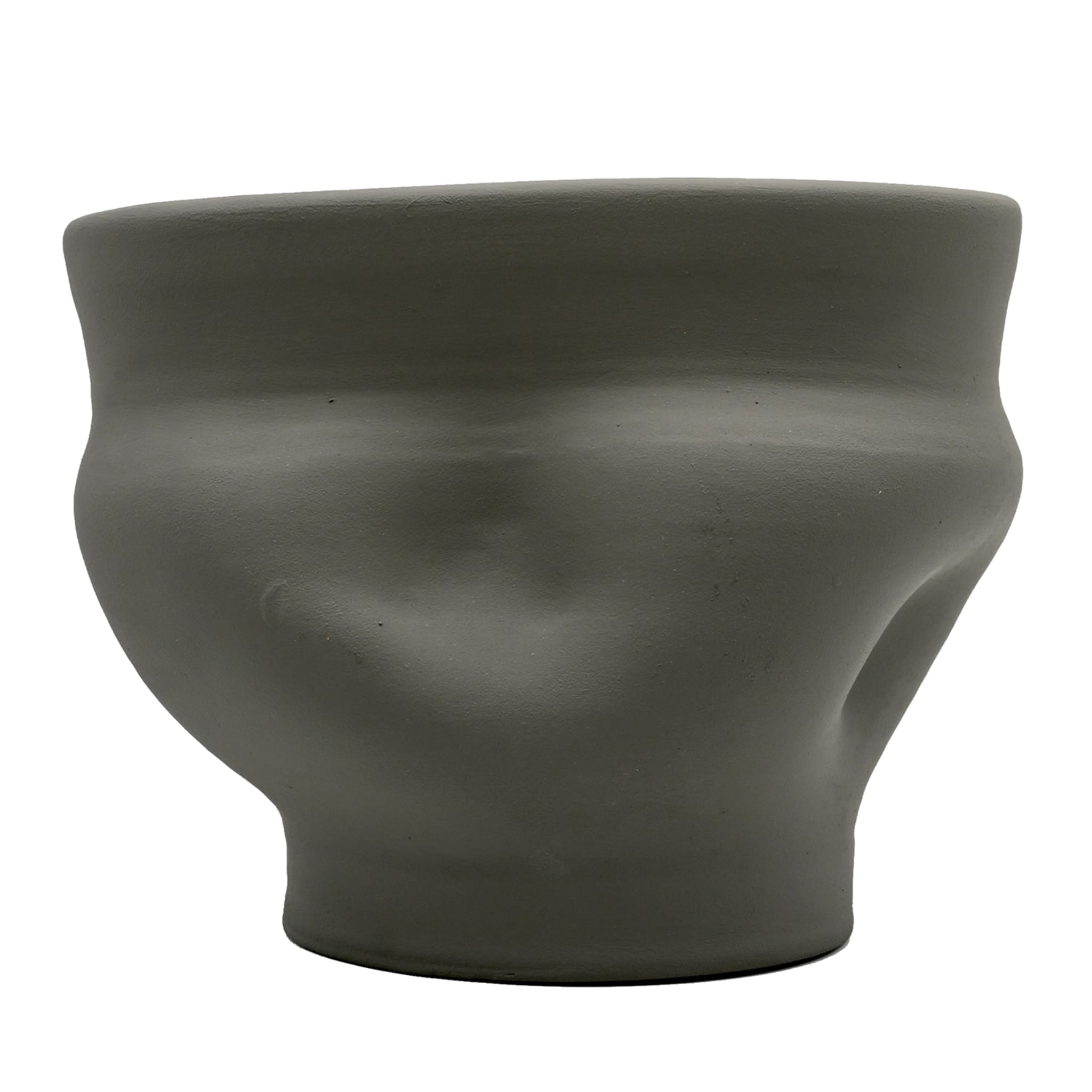 Grey Hand Sculptured Vase