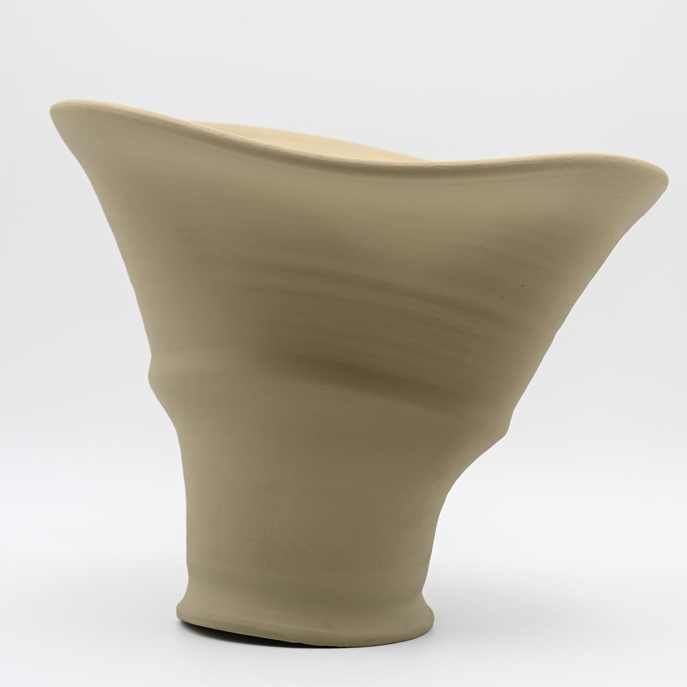 Beige Hand Sculptured Vase