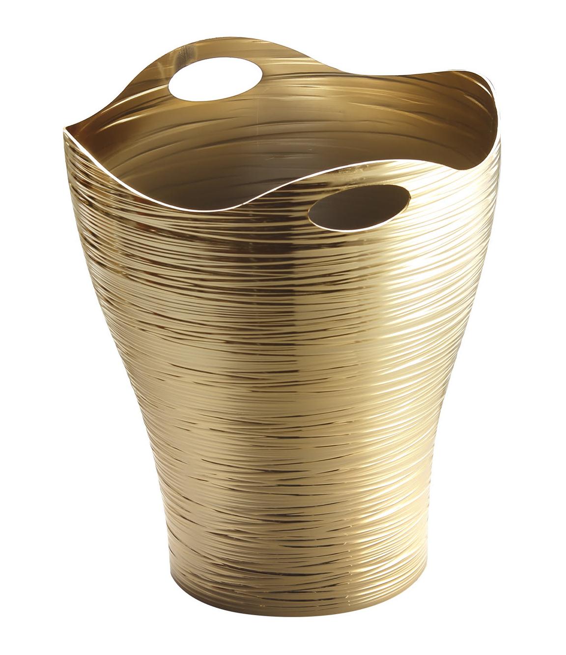 Milady Wastebasket in 24K Gold Finish