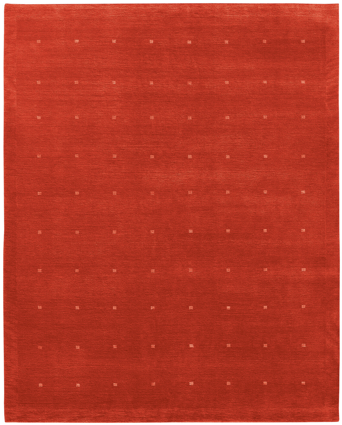 Hand-Knotted Symbol Border Red Rug