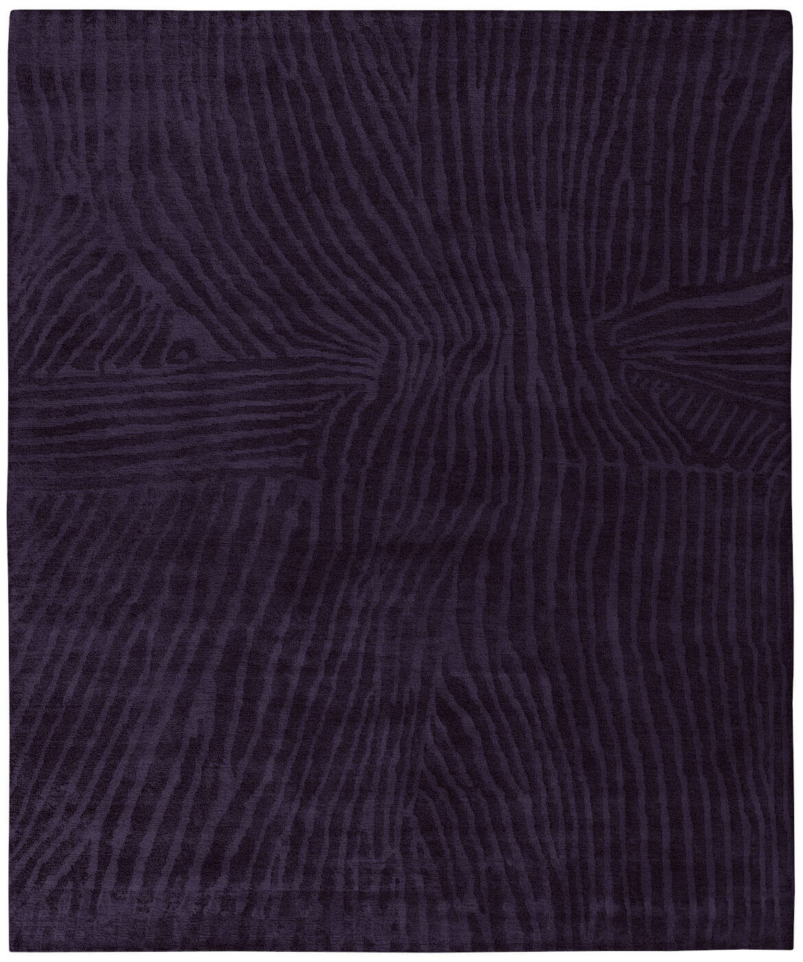 Hand-Knotted Purple Modern Rug