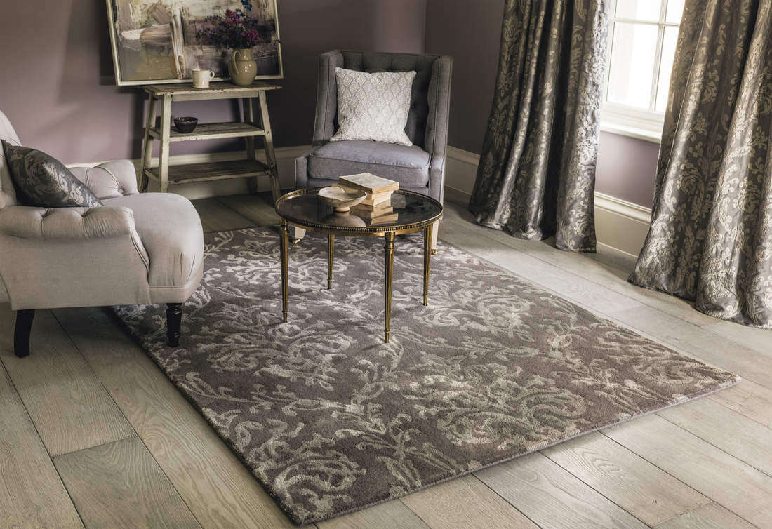 Riverside Damask Mink Premium Rug | Size: 5' 7